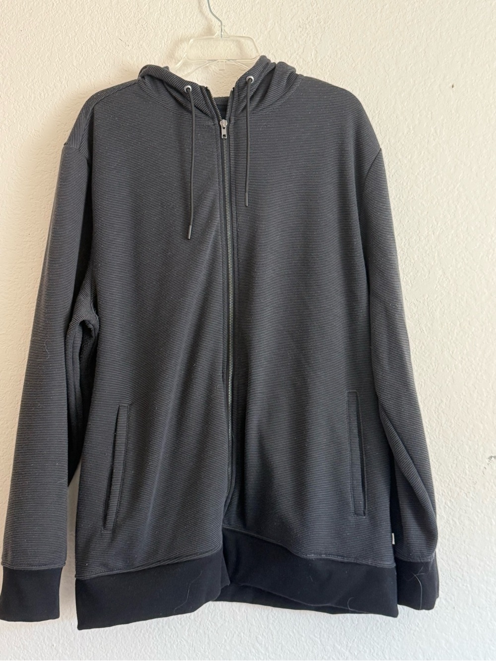 Hang Ten Charcoal Zip-Up Hooded Shirt Jacket